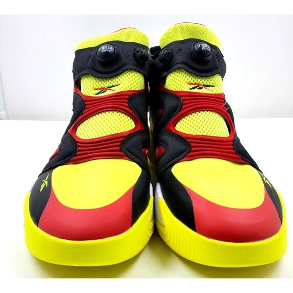REEBOK INSTAPUMP FURY ZONE ACID YELLOW / BLACK / RED MEN'S G55142. SZ13